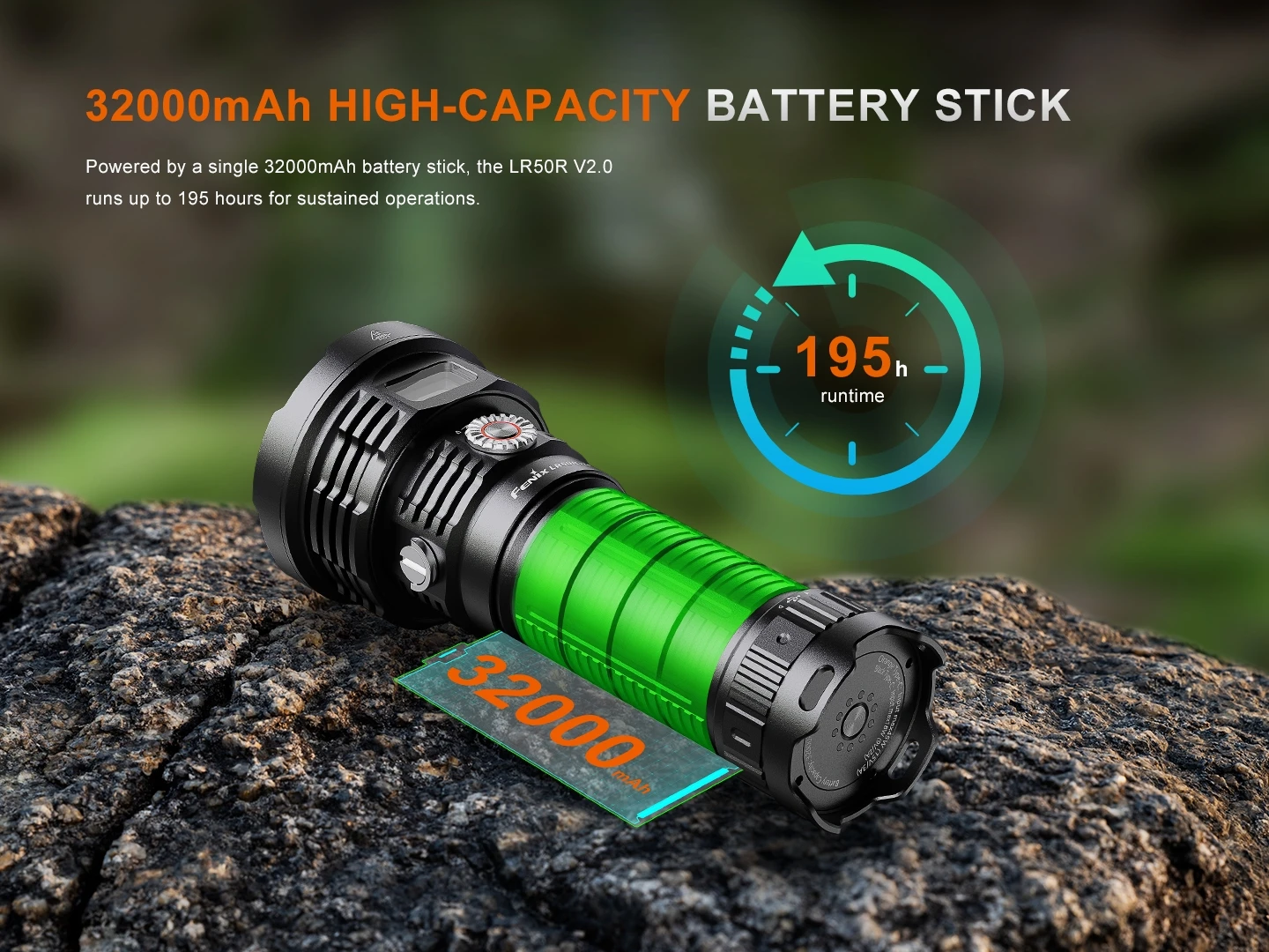 Fenix LR50R V2.0 18000 Lumen Spot and Flood Light with Red and UV
